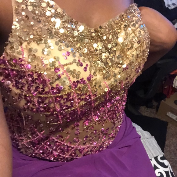 Faviana Couture Prom Dress in Fuchsia - Picture 3 of 4